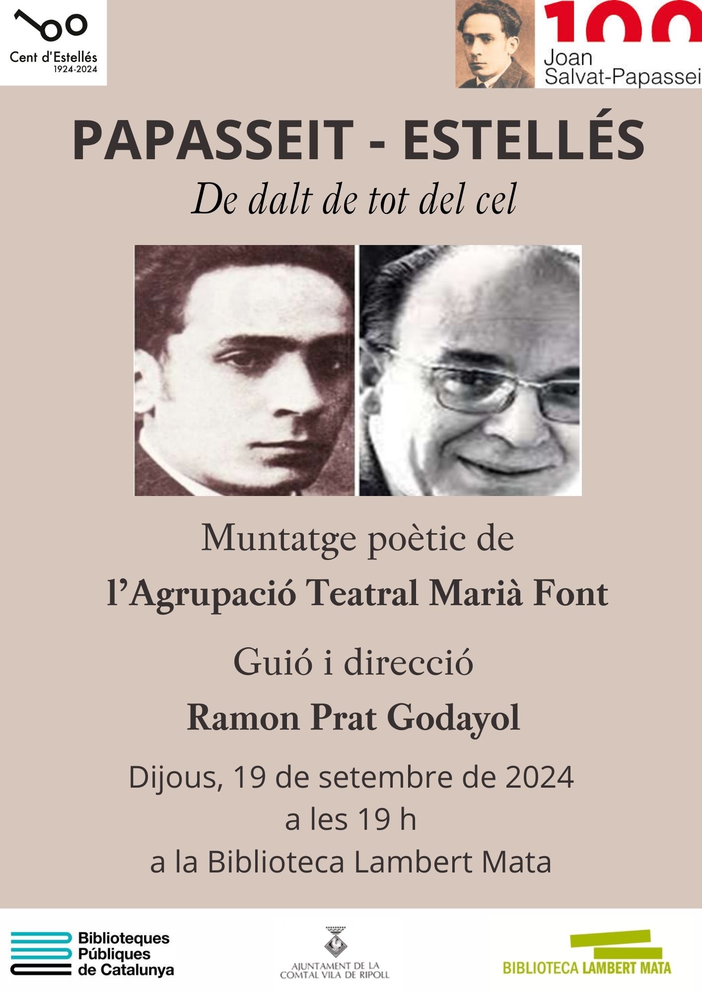 Cartell espectacle de dalt de tot el cel Ripoll