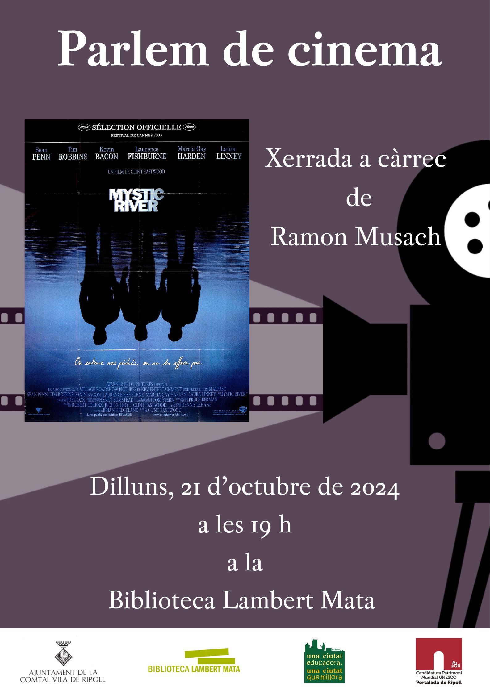 Cartell parlem de cinema Octubre 2024 Ripoll