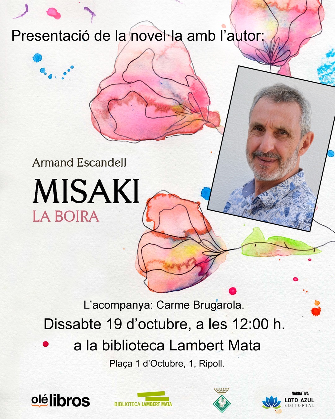 Cartell presentació llibre Misaki: la boira d'Armand Escandell