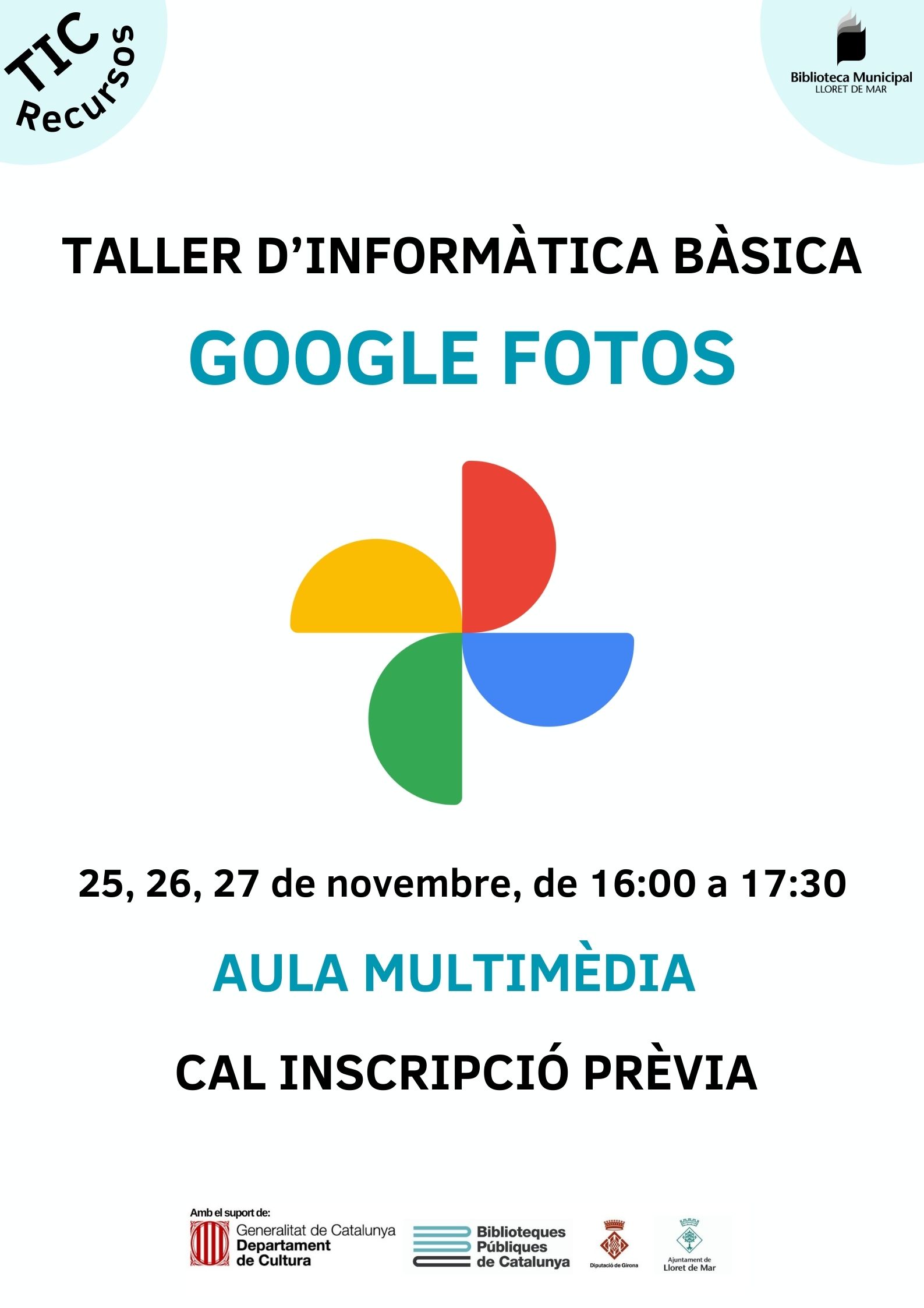 Taller d'informàtica bàsica. Google fotos