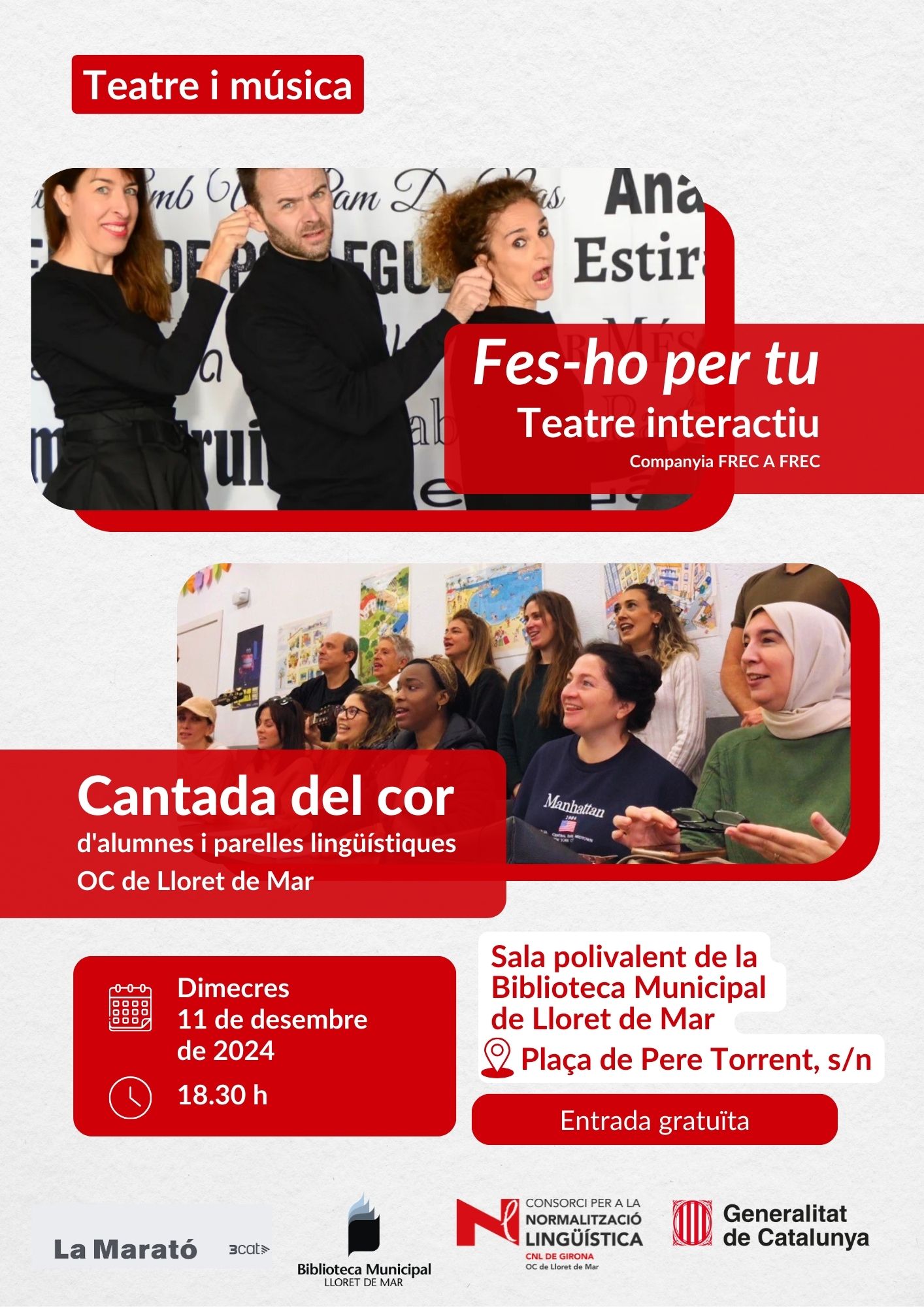 Espectacle de teatre interactiu "Fes-ho per tu"