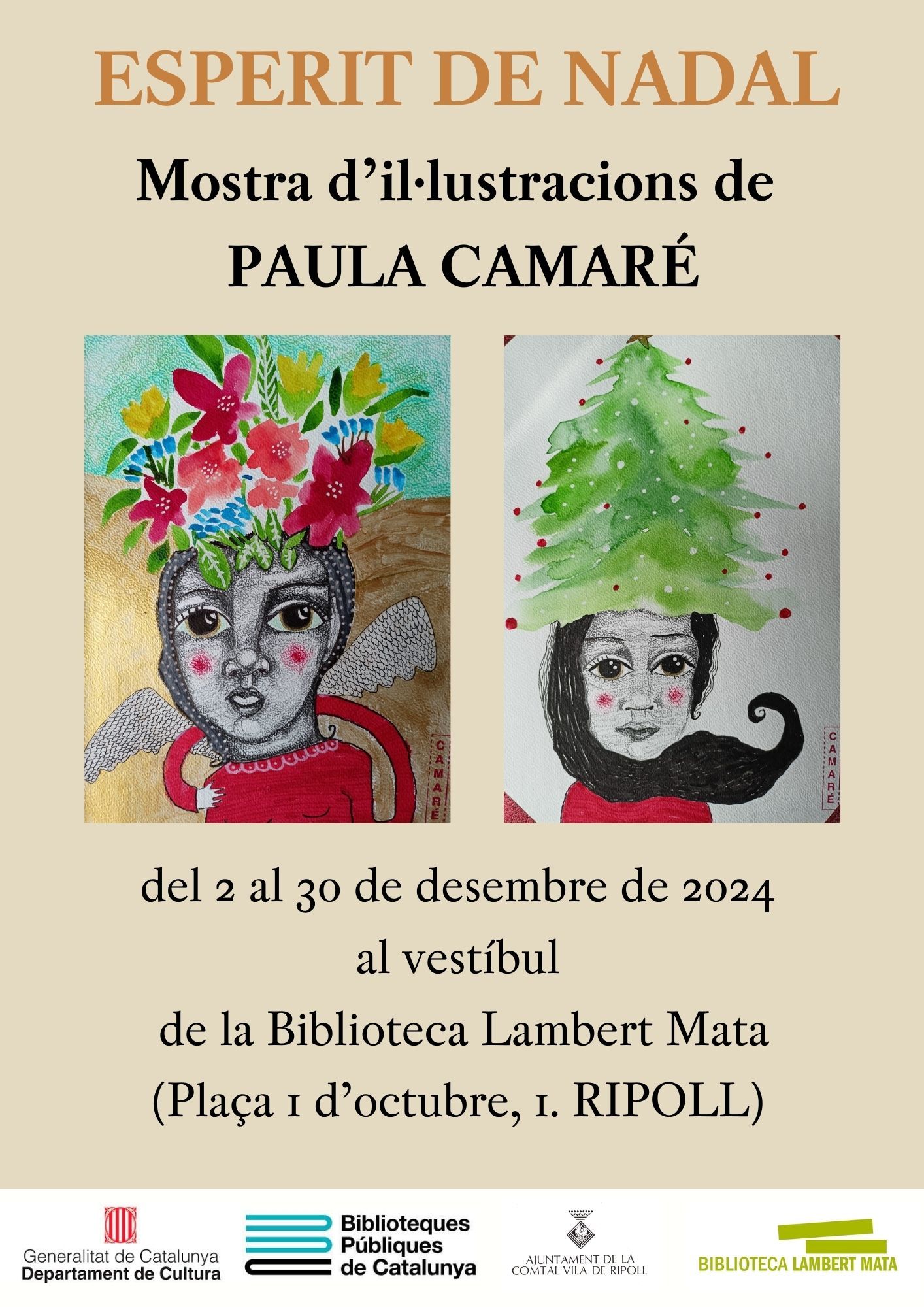 Cartell mostra pintures Esperit de Nadal a Ripoll
