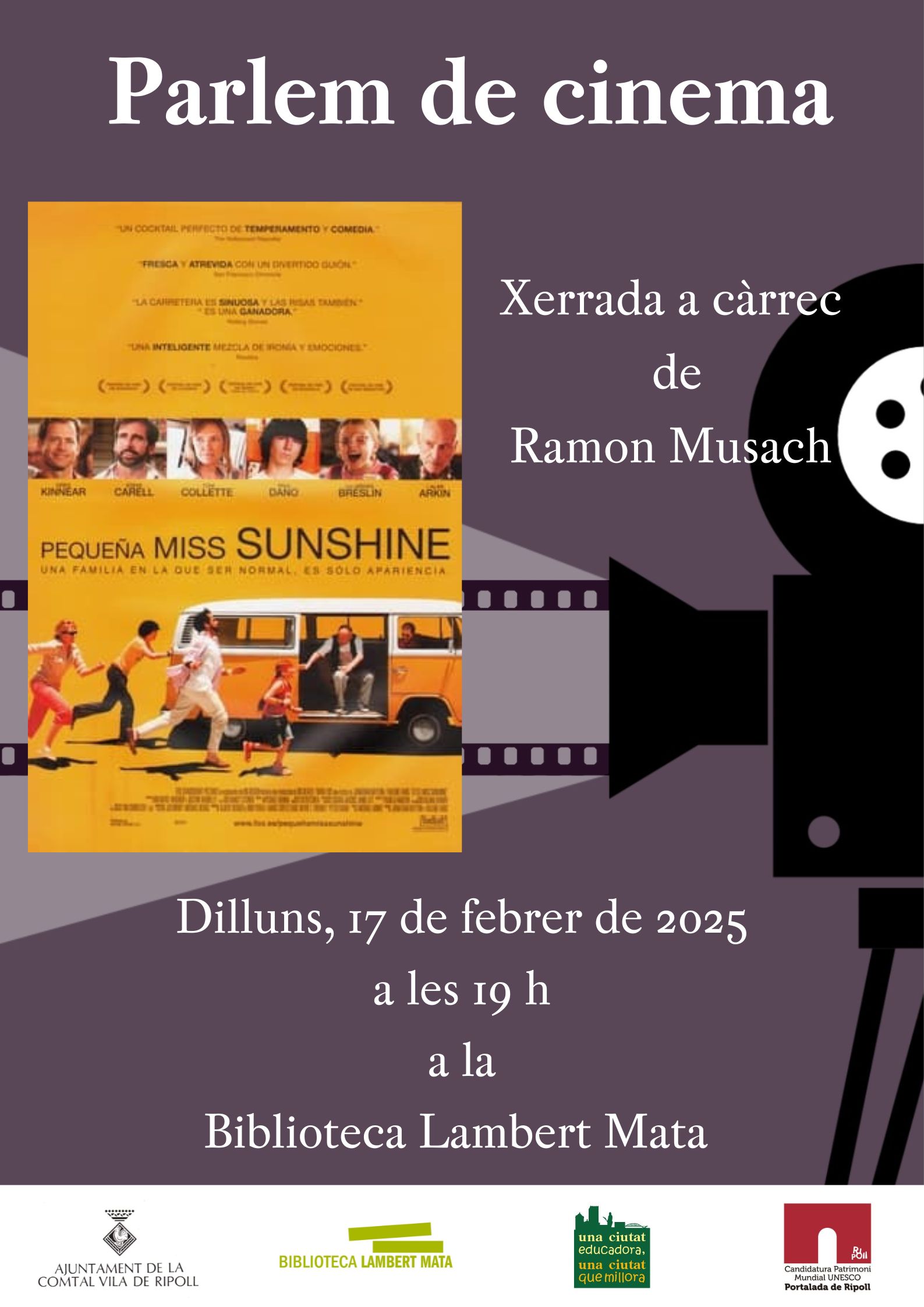 Cartell: Parlem de cinema febrer 2025