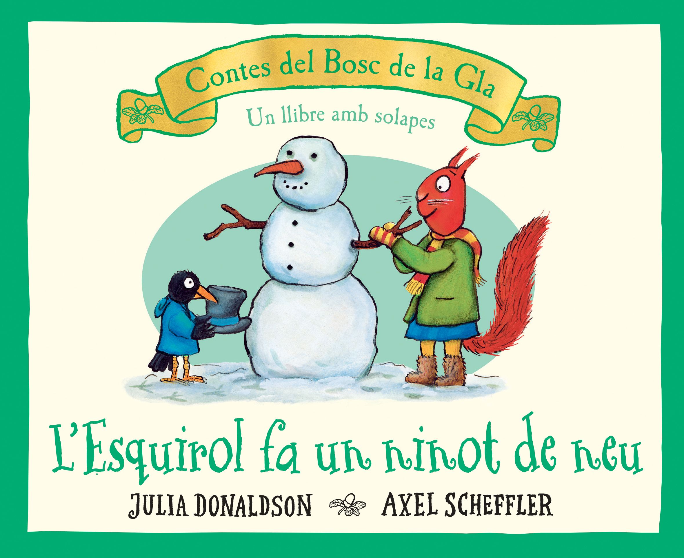 Esquirol fa un ninot de neu