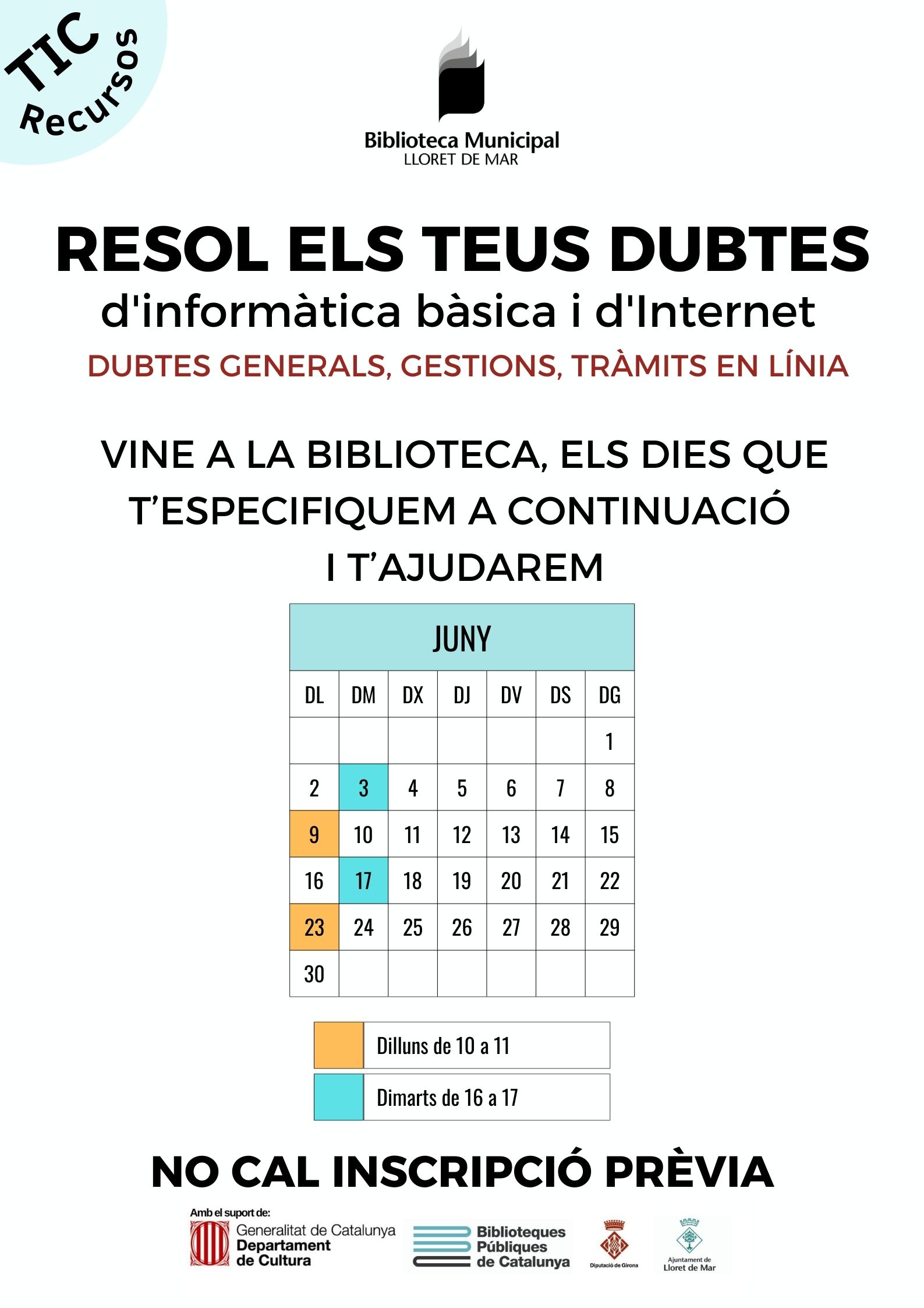 Resol els teus dubtes juny