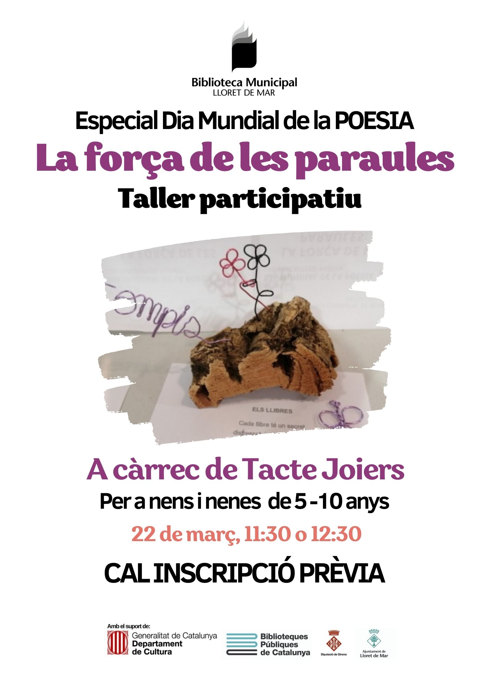 Especial Dia de la Poesia.Taller participatiu: La força de les paraules