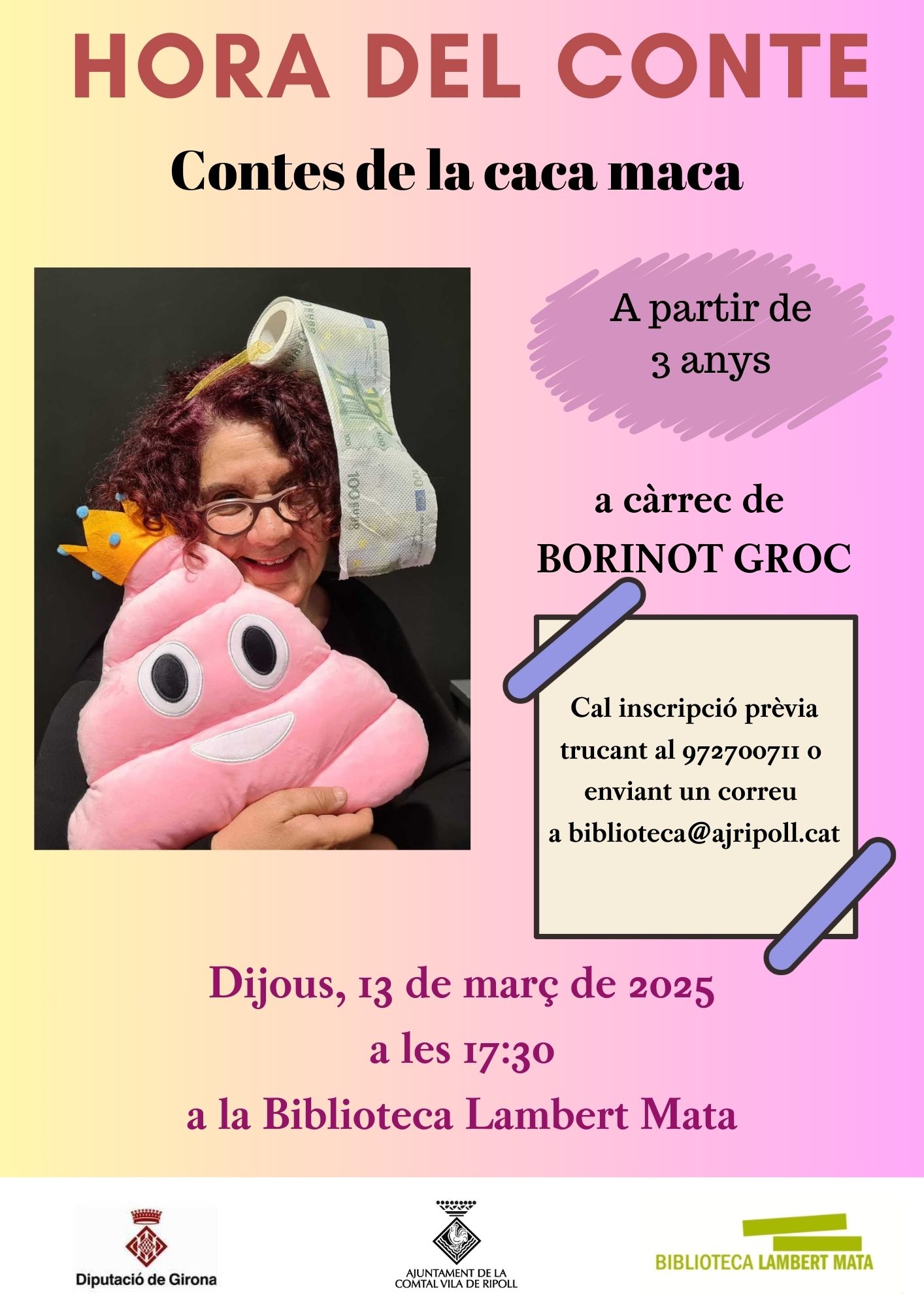 Cartell hora del conte març 2025 Ripoll