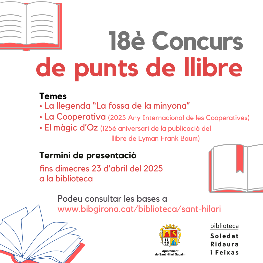 SHS - Cartell del 18è Concurs de Punts de Llibre