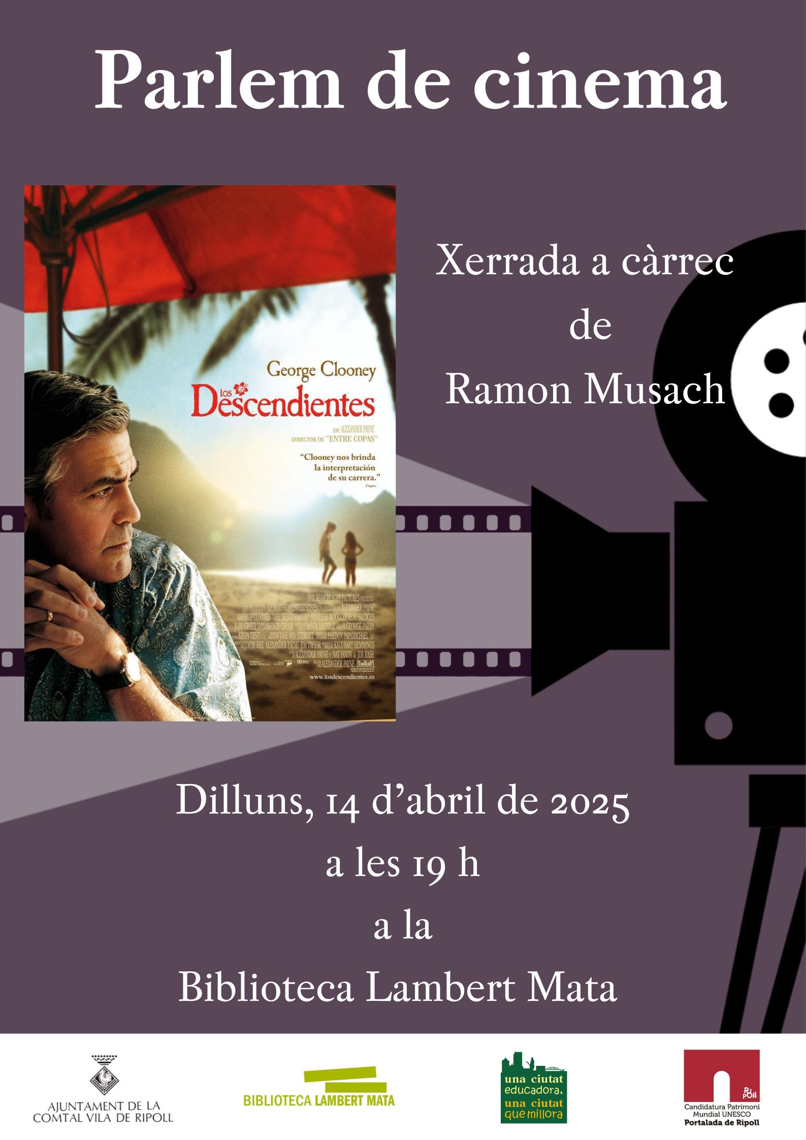 Cartell parlem de cinema abril 2025