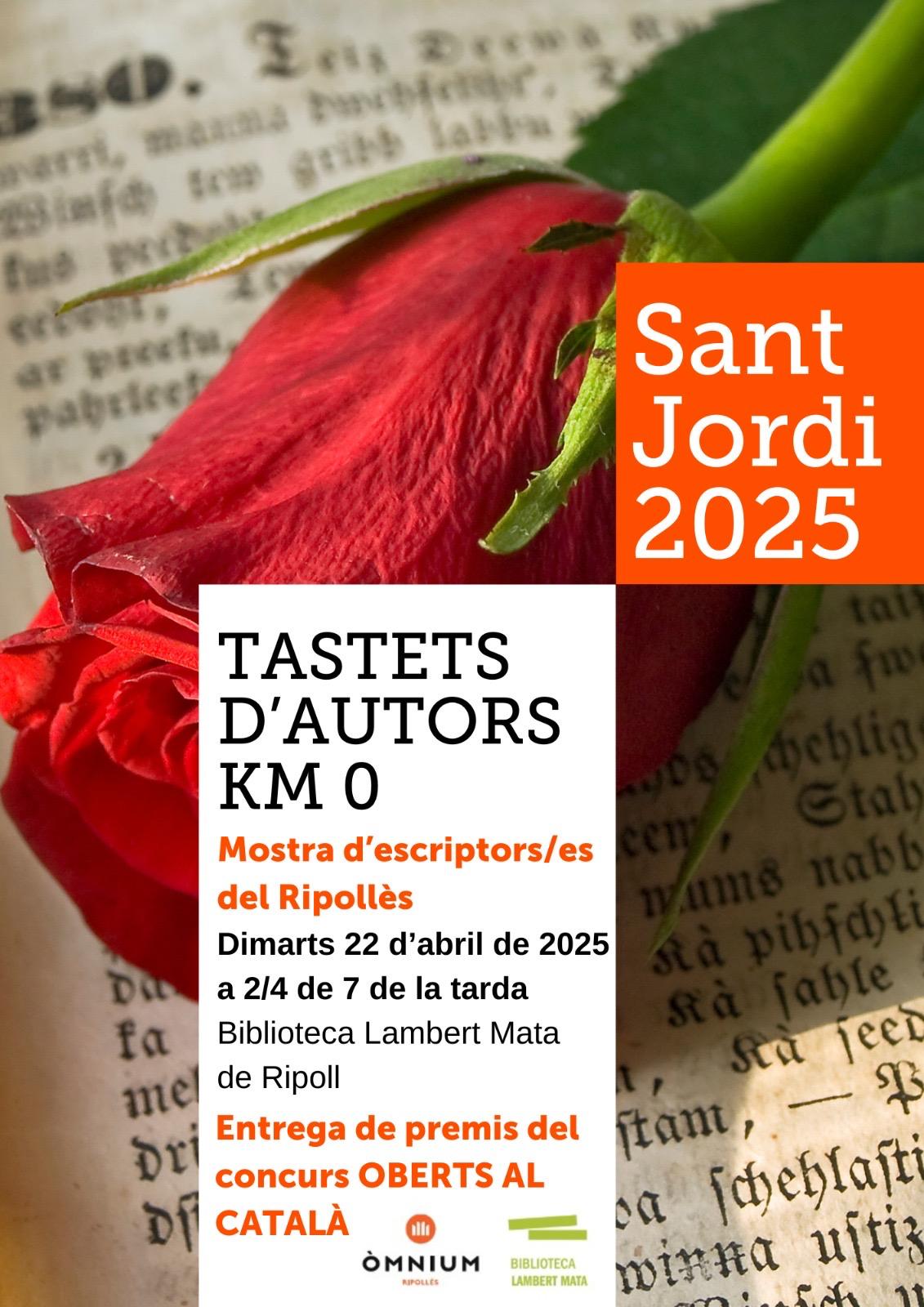 Cartell tastet d´autors sant jordi 2025 Ripoll