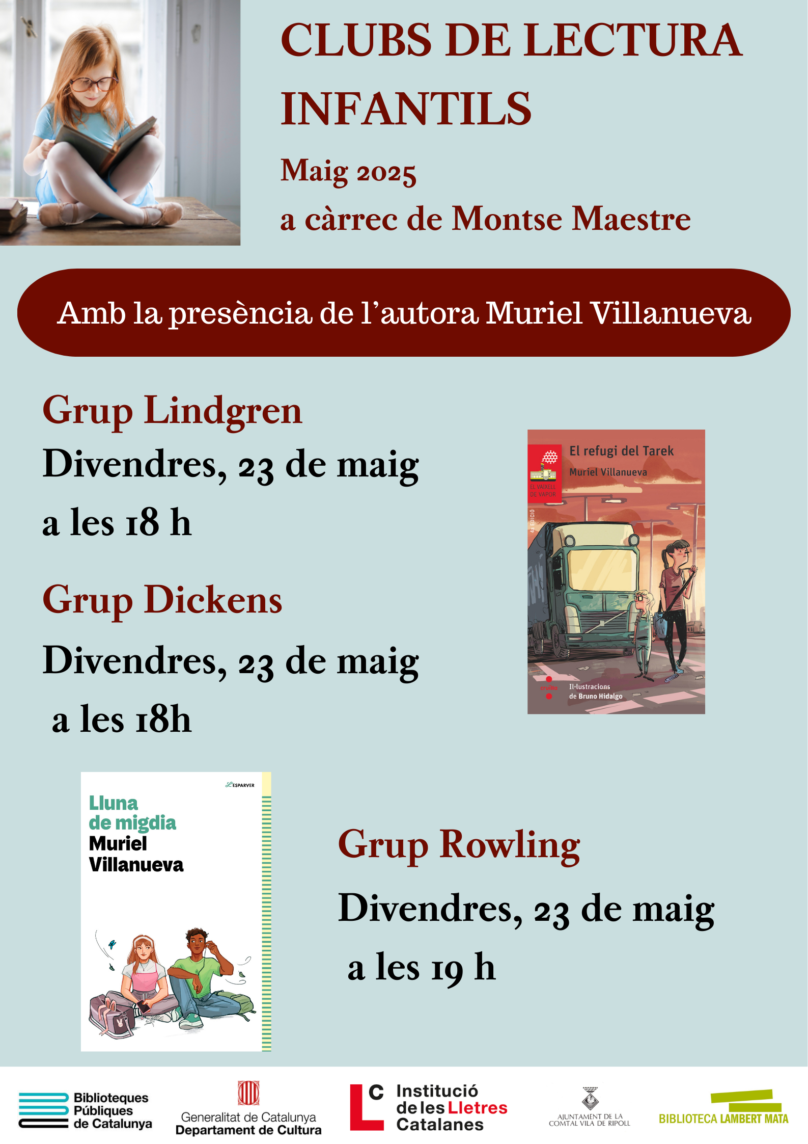 Cartell clubs de lectura infantils Ripoll Maig 2025 definitiu