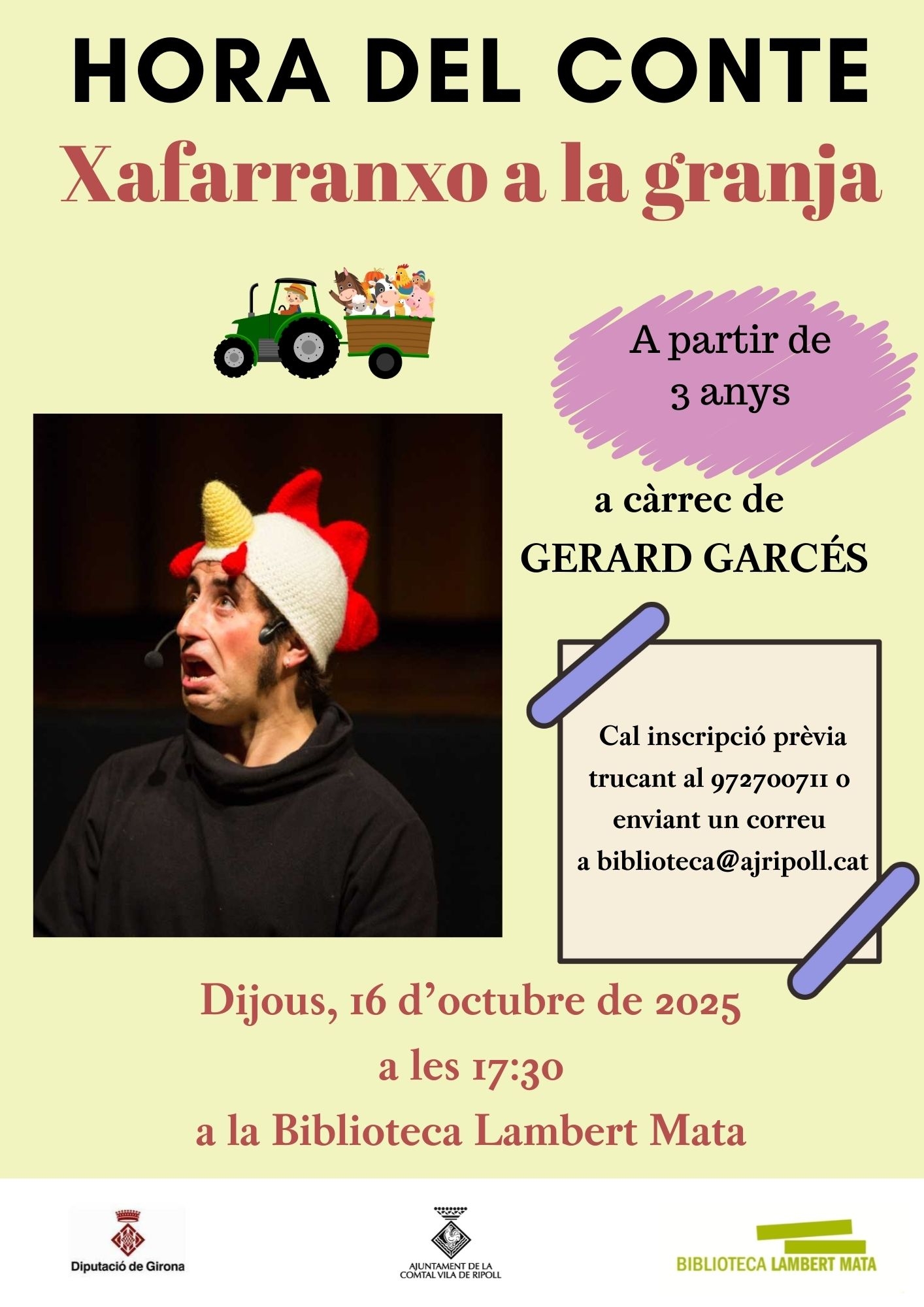Cartell. hora del conte octubre 2025 a Ripoll