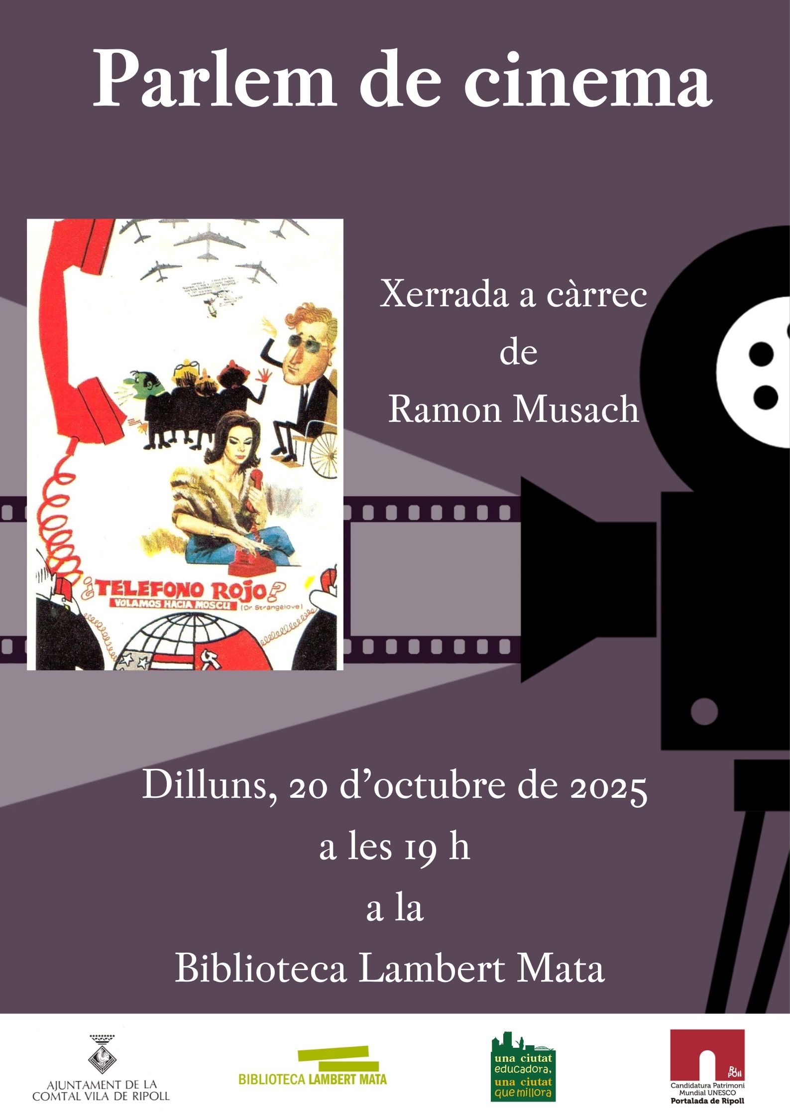 Cartell parlem de cinema octubre 2025 a Ripoll