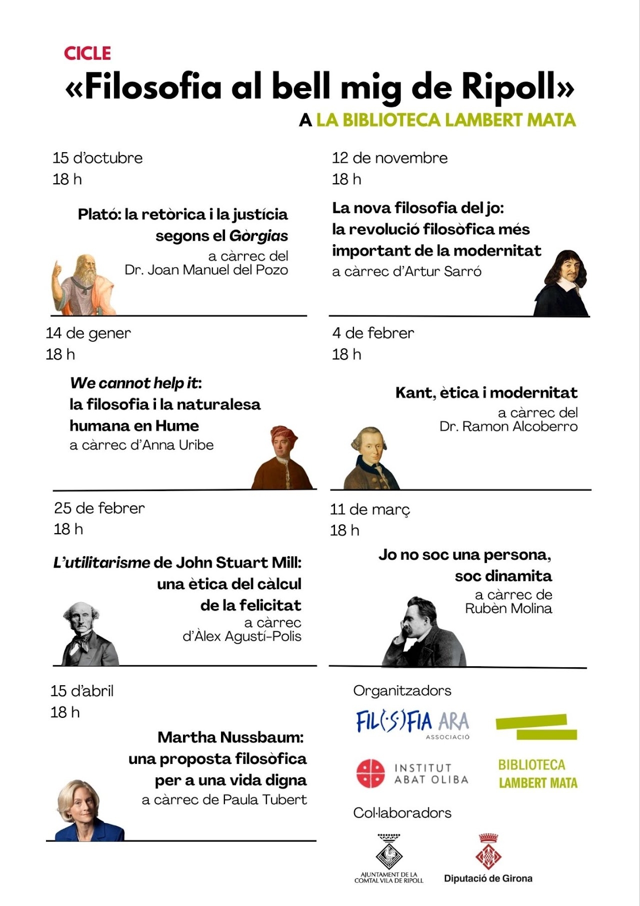 Cartell filosofia al bell mig de Ripoll