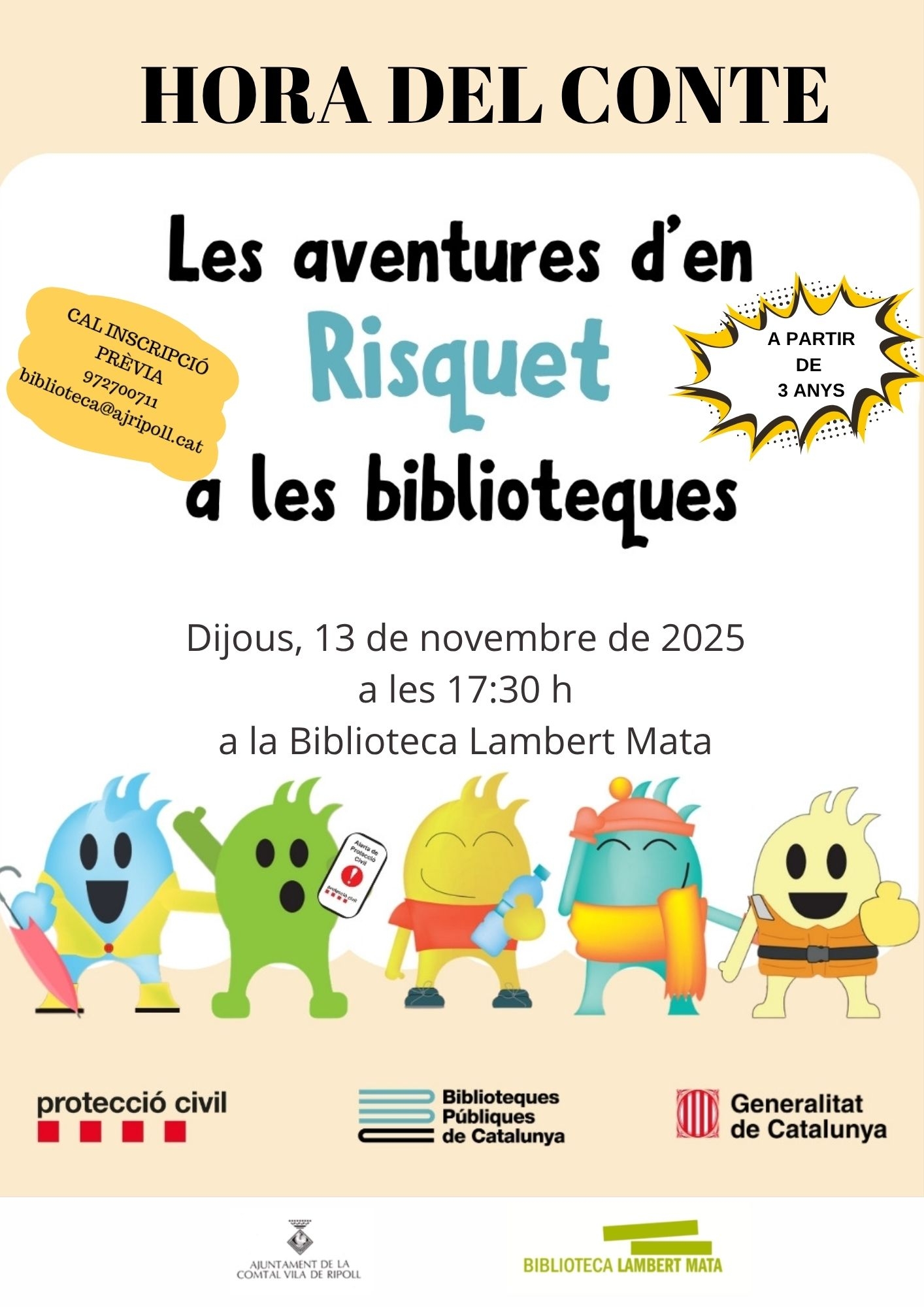 Cartell hora del conte novembre 2025 Ripoll