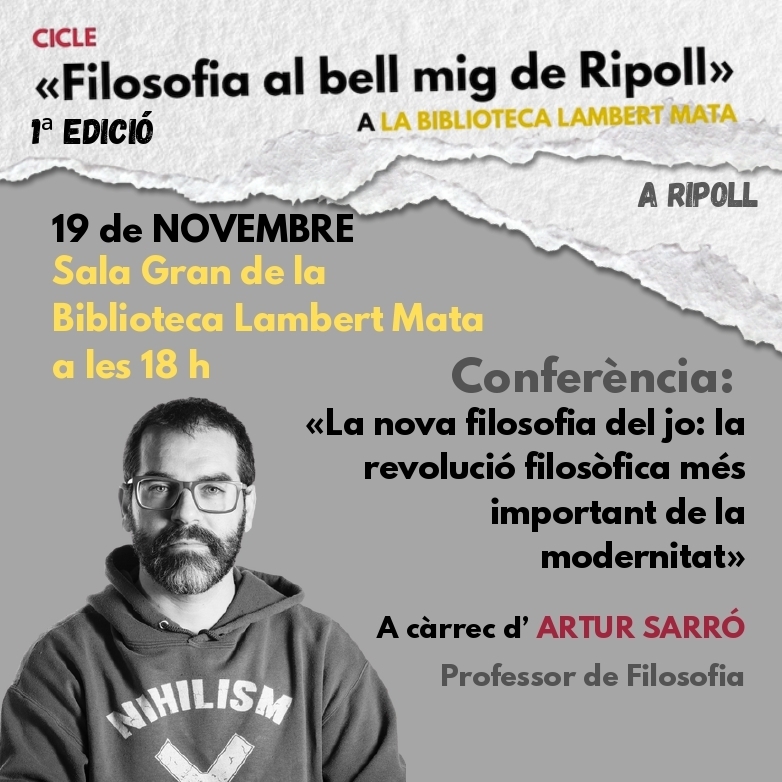 Cartell xerrada filosofia novembre Ripoll
