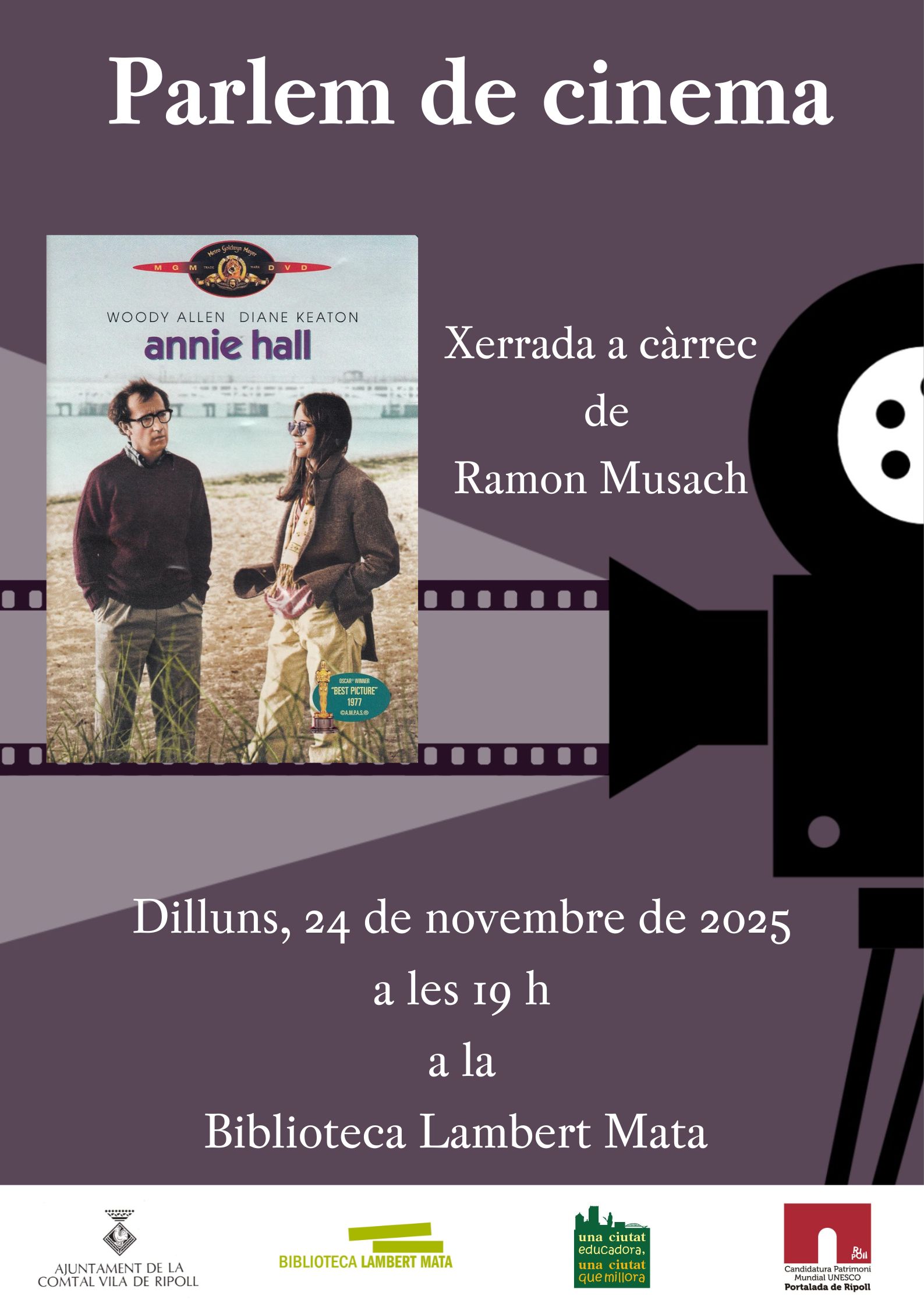 Cartell parlem de cinema novembre 2025