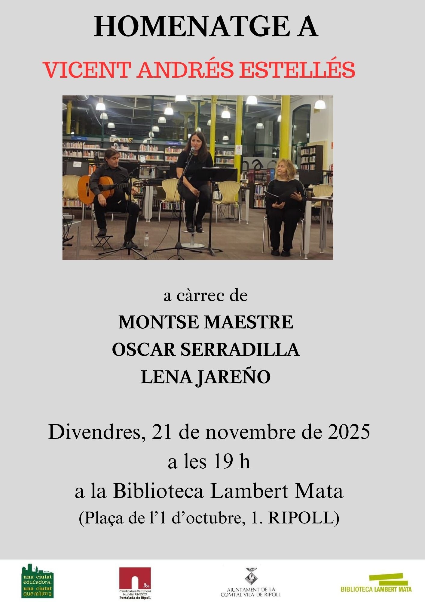 Cartell homenatge Vicent Andrés Estellés