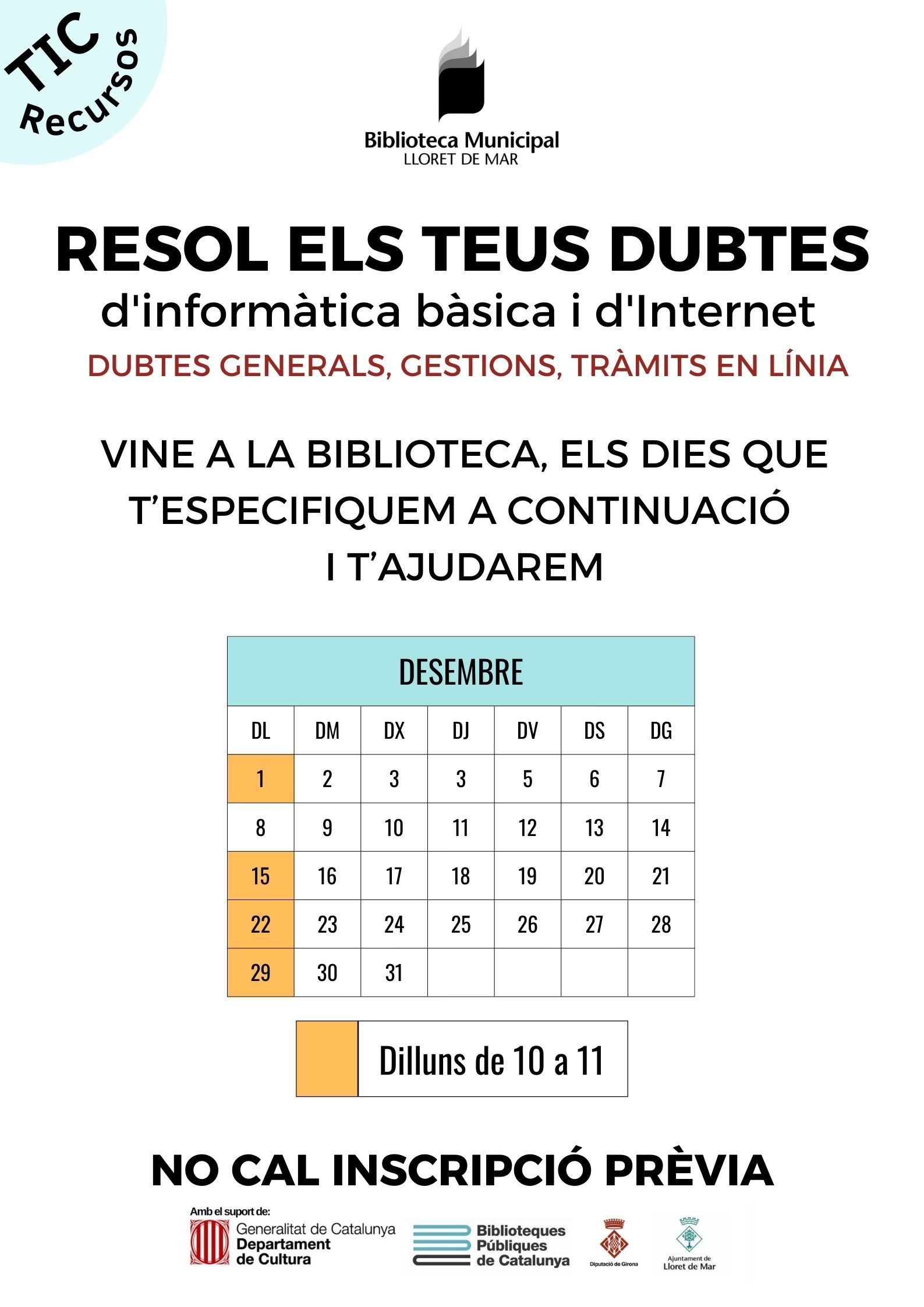 Resol els teus dubtes Desembre