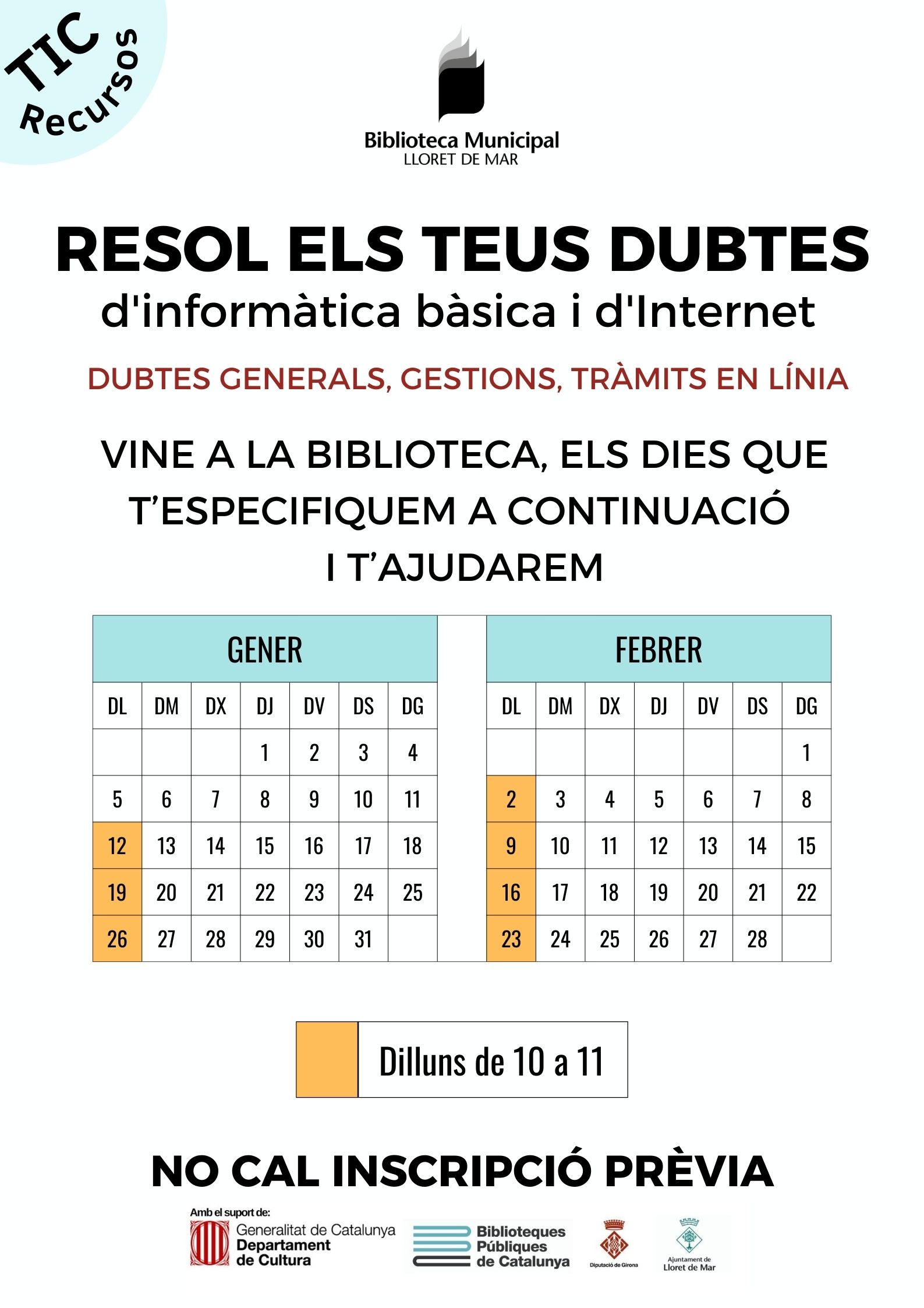 Resol els teus dubtes Gener Febrer 26