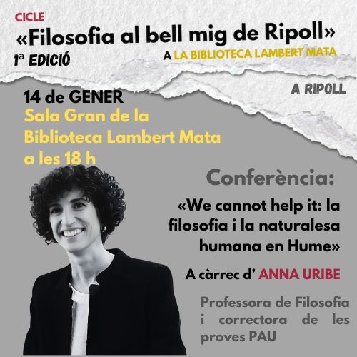 Cartell xerrada filosfia gener 2026 Ripoll