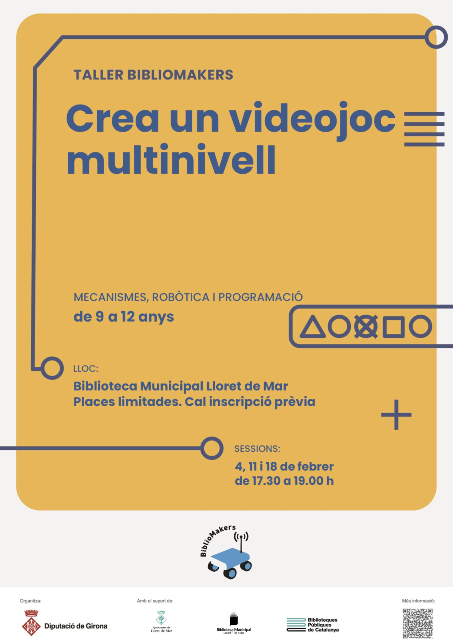 Taller BiblioMakers. Crea un videojoc multinivell