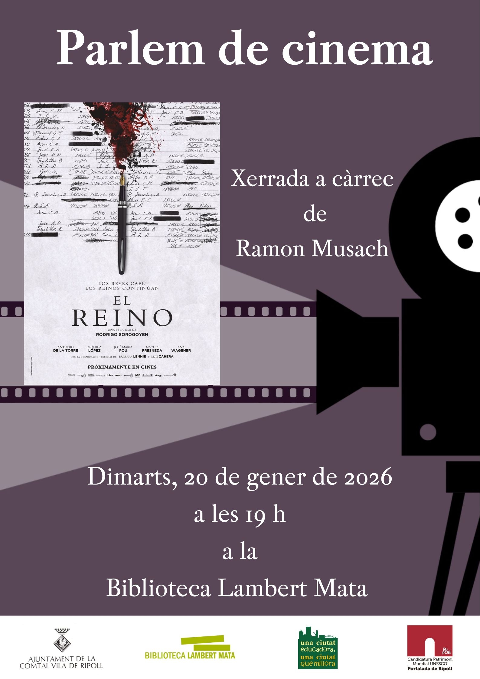 Cartell parlem de cinema  gener 2026
