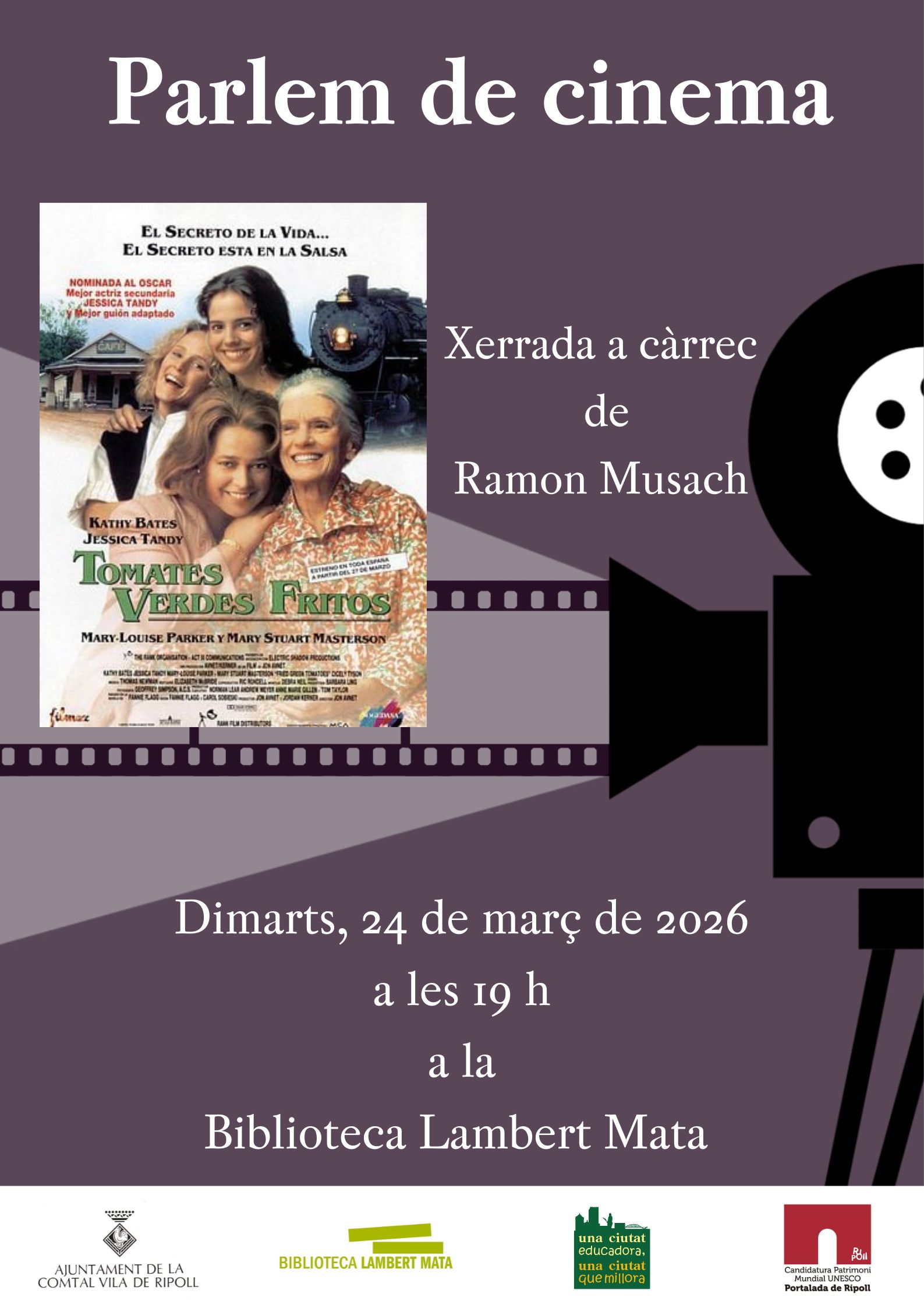Cartell parlem de cinema març 2026 