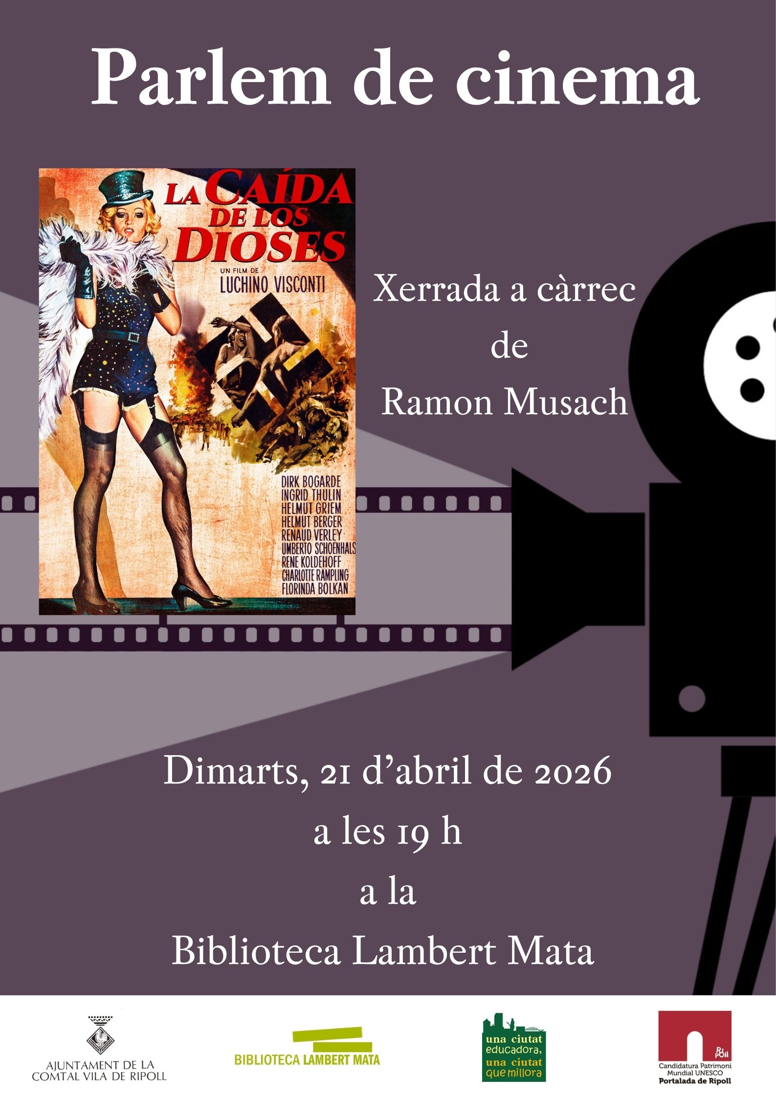 Cartell parlem de cinema abril 2026
