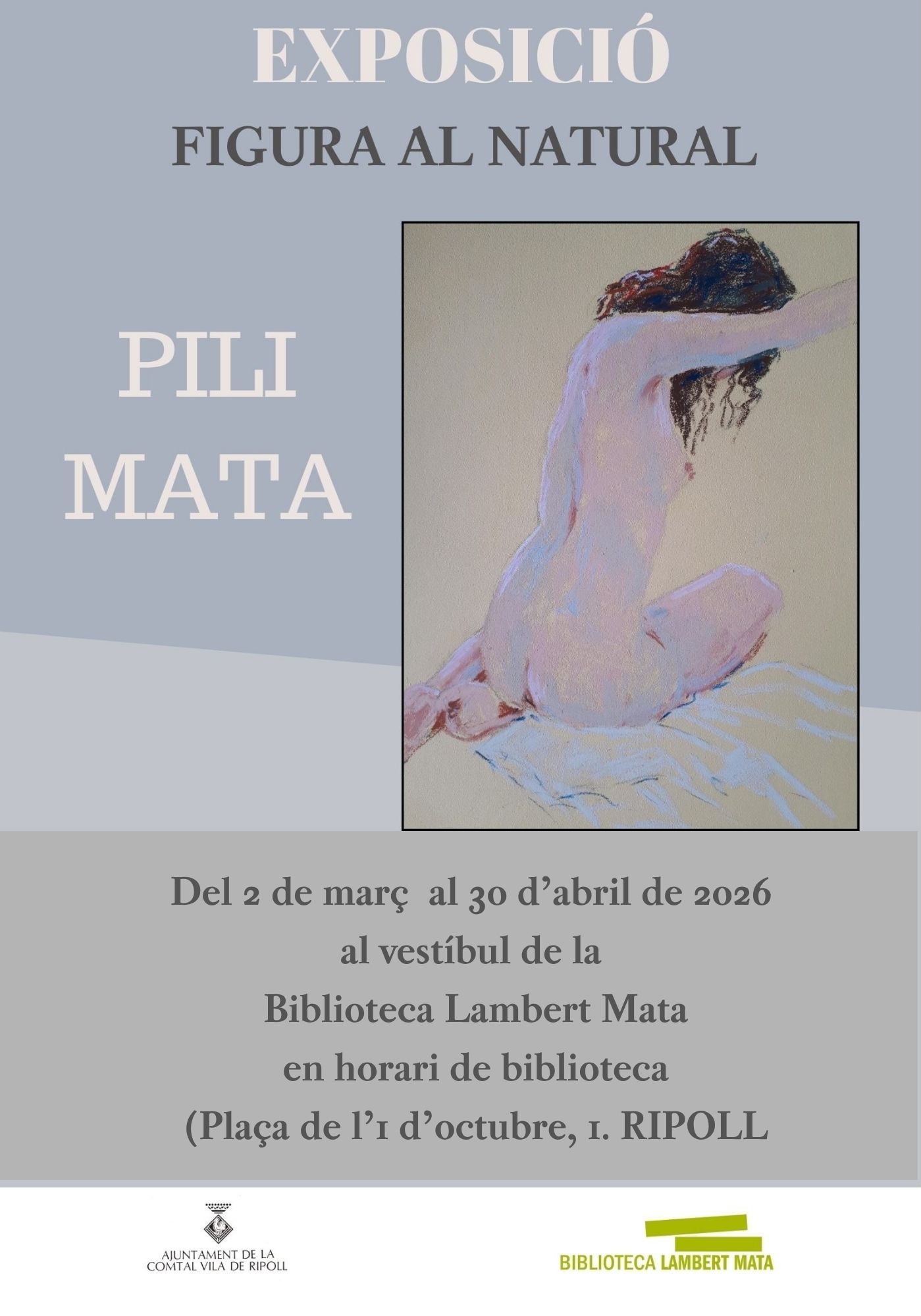 Cartell exposició Pili Mata abril 2026
