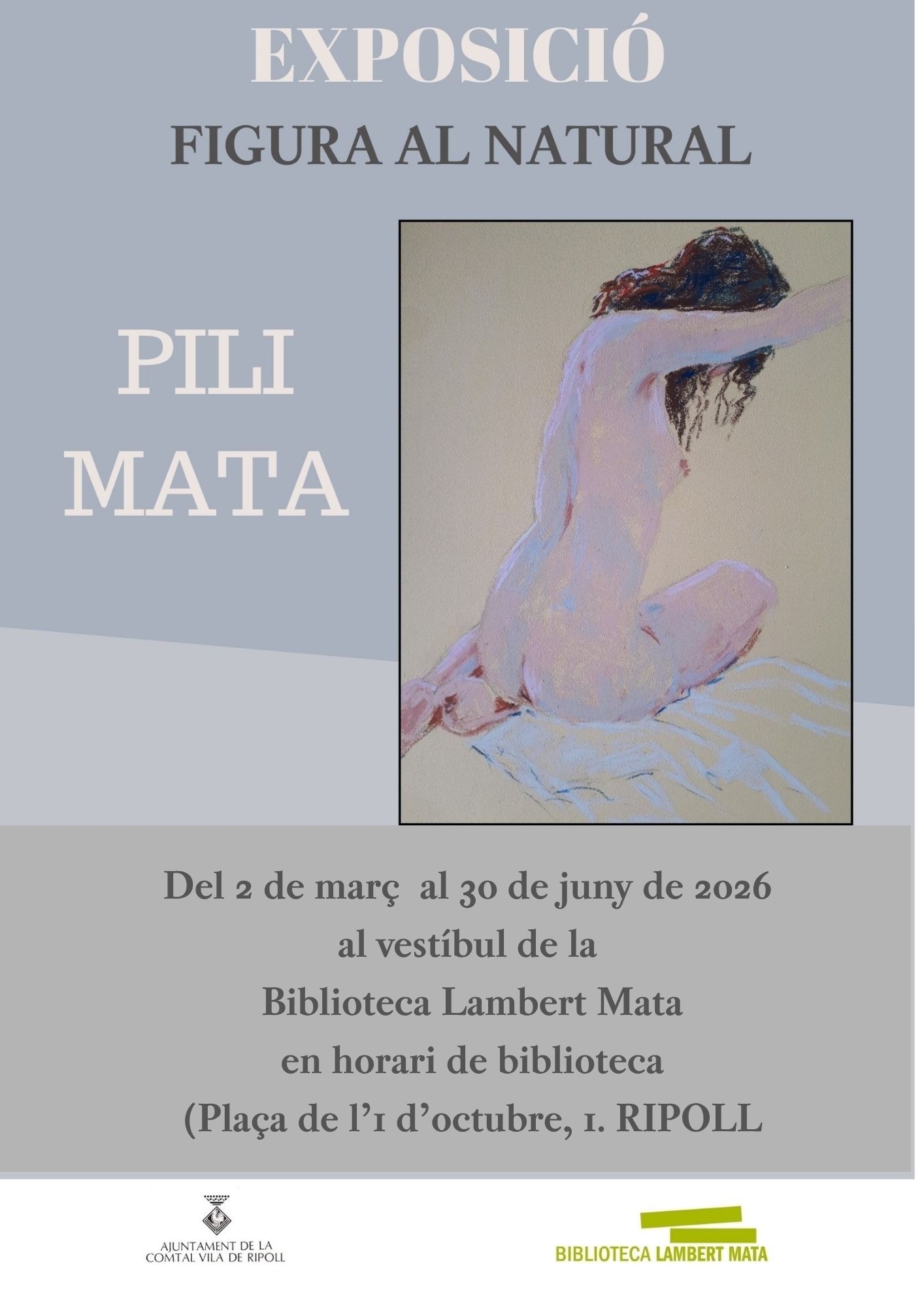 Cartell exposició Pili Mata abril/ juny 2026