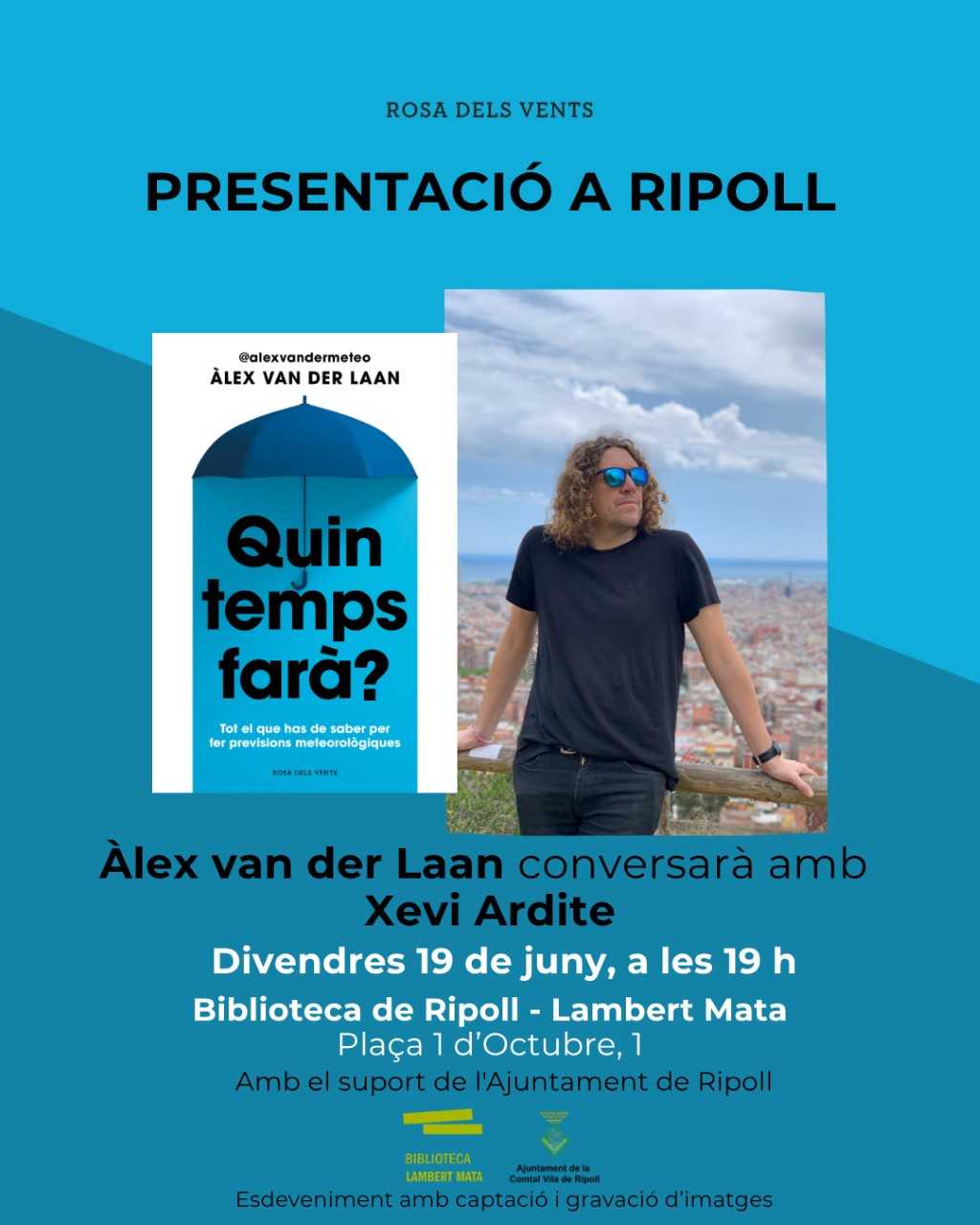 Cartell presentació llibre 19 juny Quin temps farà