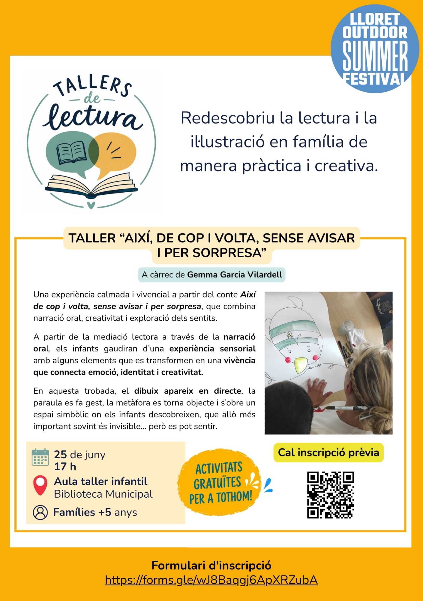 Taller Aixi de cop i volta sense avisar i per sorpresa