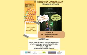Revetlla de Sant Jordi: "Tastet d'autors locals" organitzat per Òmnium Cultural