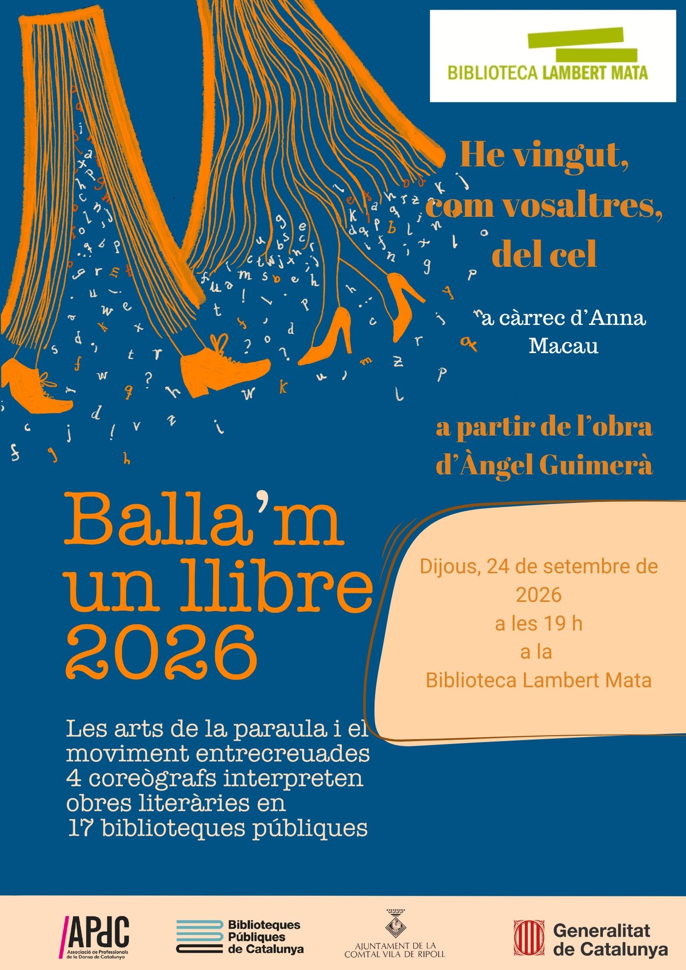 Cartell Balla'm un llibre setembre 2026 a Ripoll