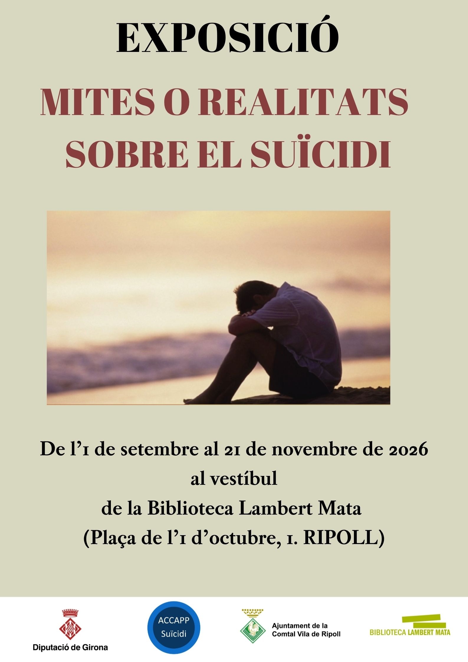cartell exposició suïcidi a Ripoll setembre 2026