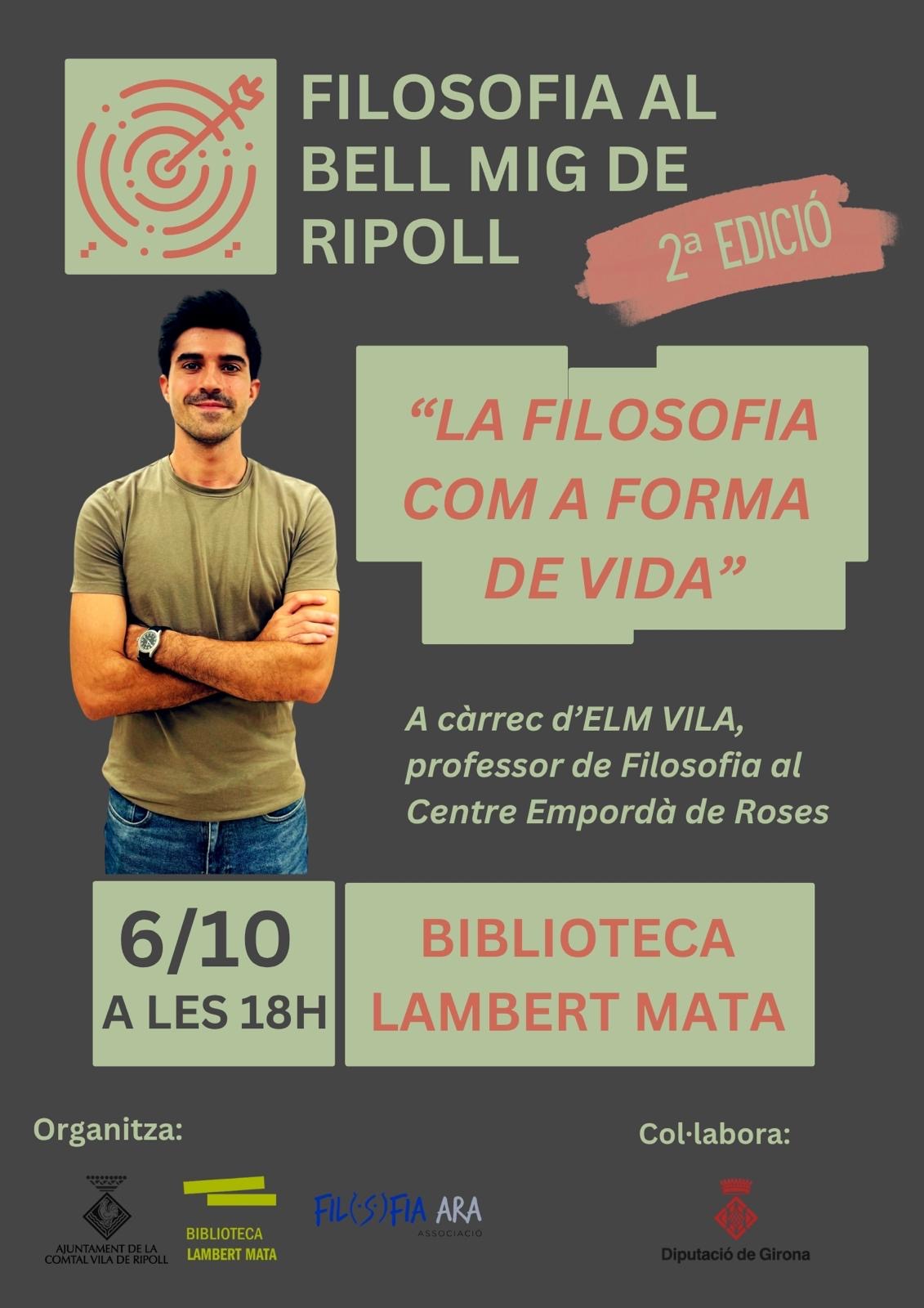Cartell xerrada filosofia 6 d'octubre 2026 a Ripoll