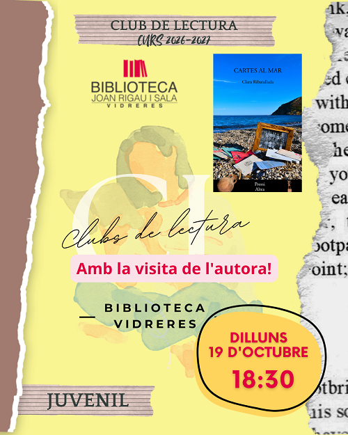 CLUB DE LECTURA JUVENIL: "Cartes al mar" de Clara Ribatallada