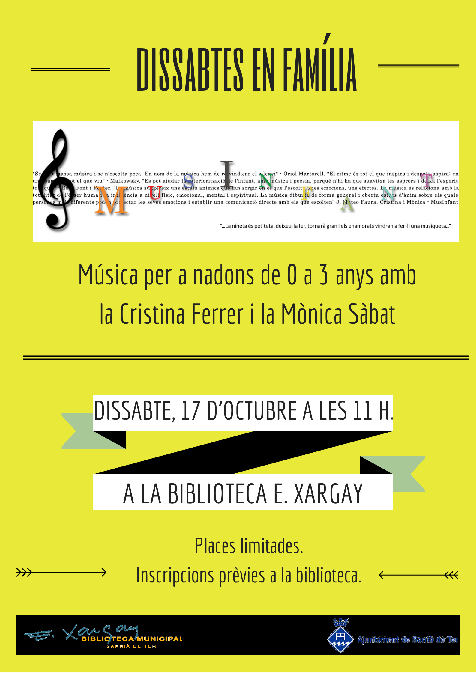 Dissabtes en família amb Musinfant